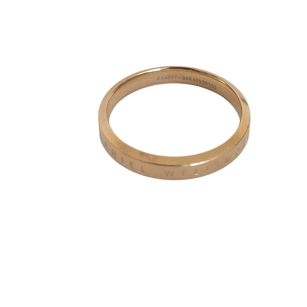 Daniel Wellington Classic Rose Gold Ring Modern Size US 6.5 Minimalist Band Logo